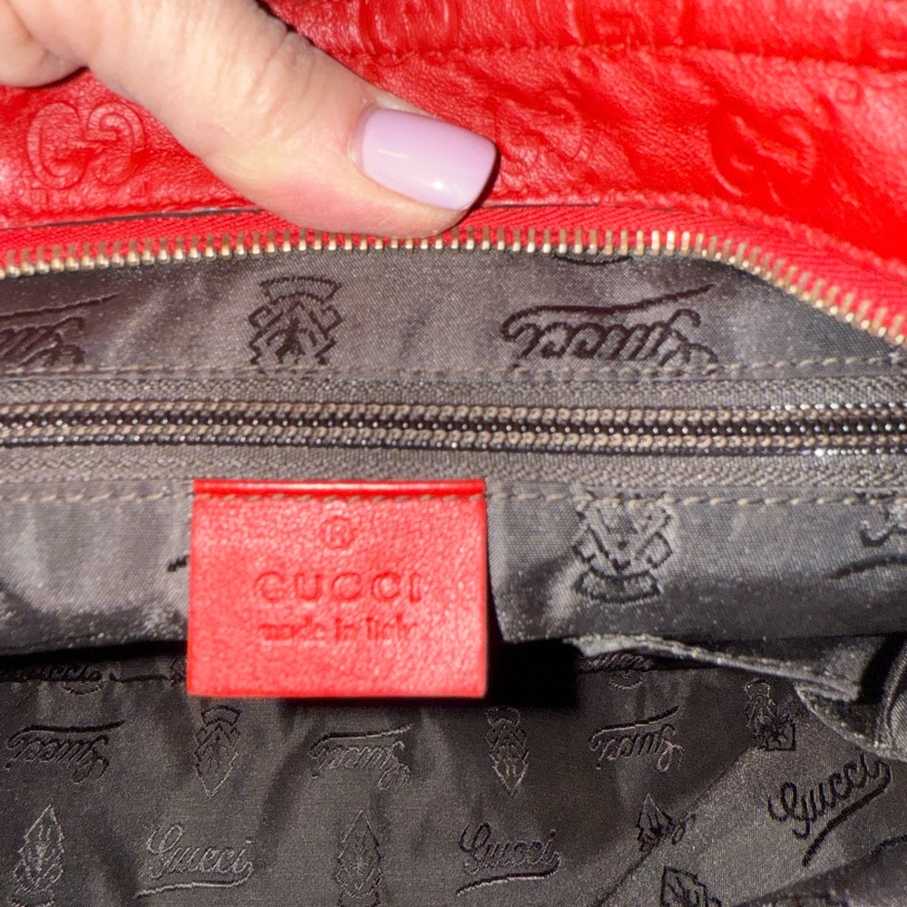 Gucci Red Leather Crossbody Bag - Picture 10 of 13